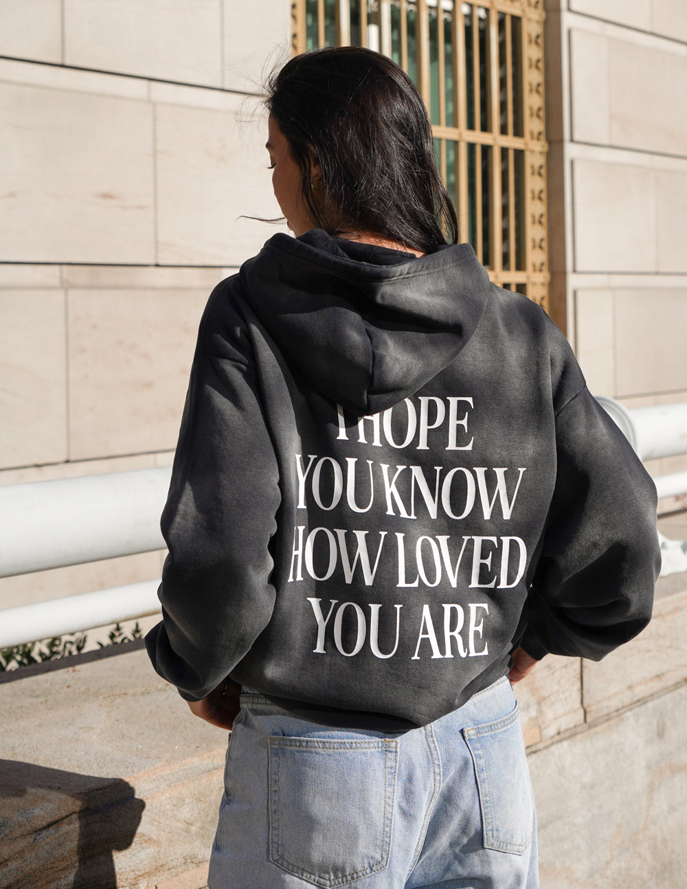 Unisex Hoodie Black Relaxed Fit I Hope You Know