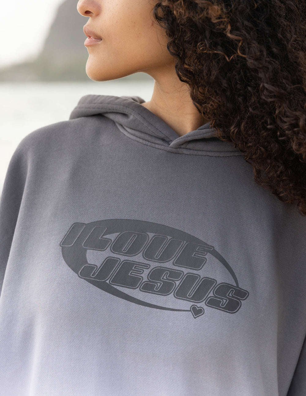 I Love Jesus Magnet Ombre Unisex Hoodie