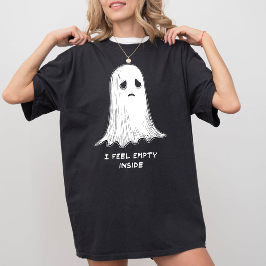 I Feel Empty Inside Ghost Aesthetic Mental Health Tshirt Comfort Colors T-Shirt