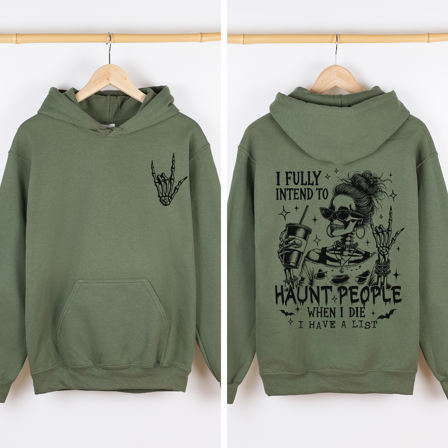 Skeleton Funny Sassy Halloween Graphic Hoodie Hooded Sweatshirt Refinery Number One