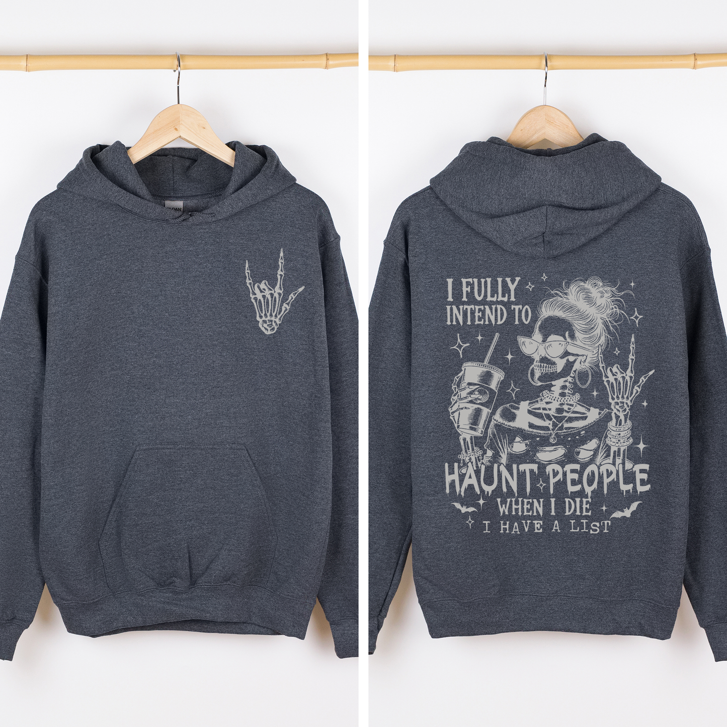 Skeleton Funny Sassy Halloween Graphic Hoodie Hooded Sweatshirt Refinery Number One