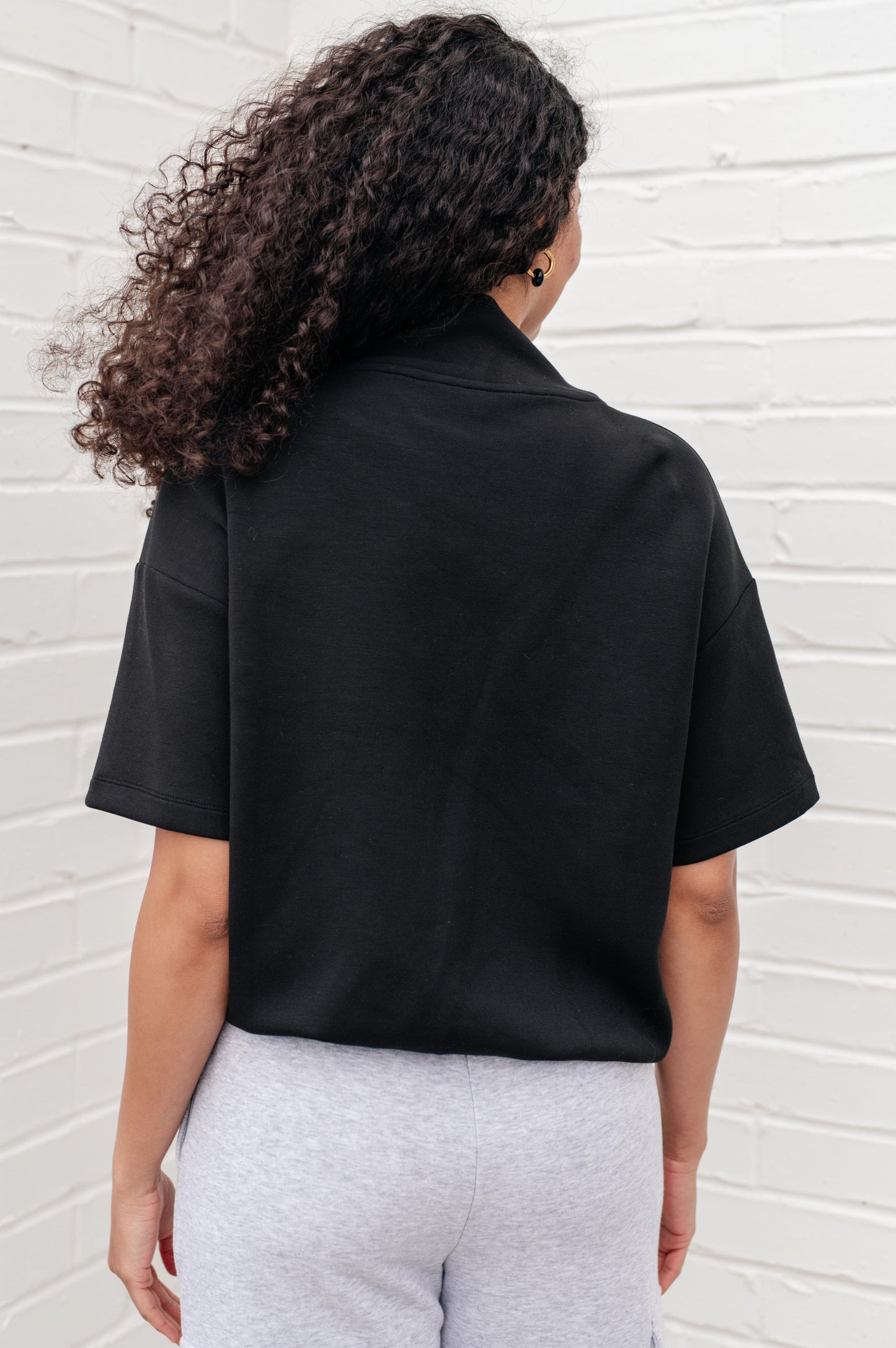 Mock Neck Black Top I Just Felt Like It Sweet Rae's Boutique