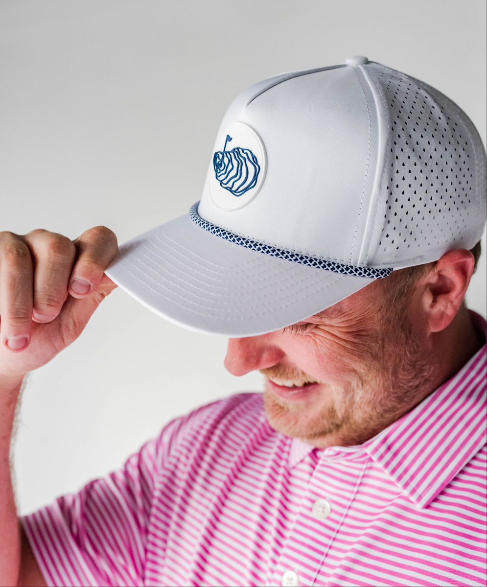 rope-a-dope Raised Rubber Logo Golf Hat Oyster Brands