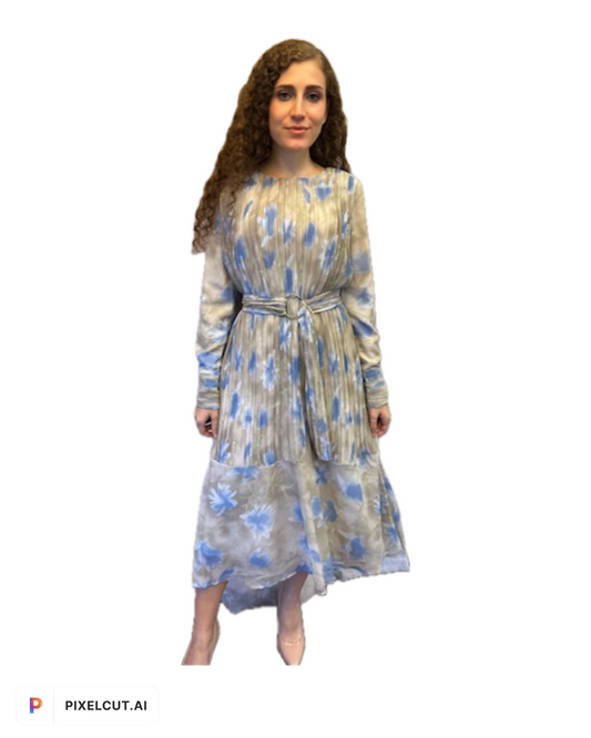 Micro Pleated A-Line Dress