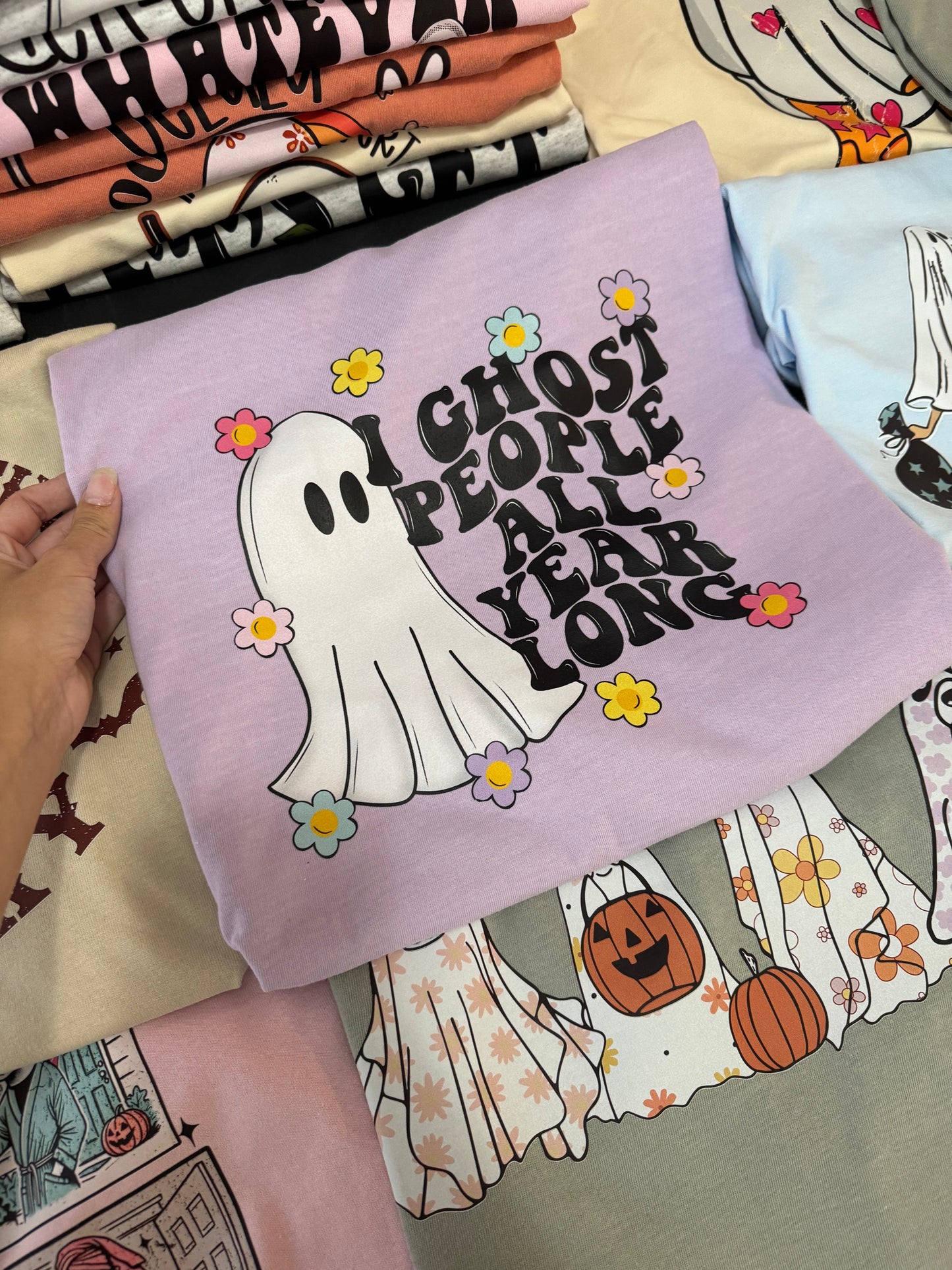 Ghost People All Year Around Tee & Sweatshirt Halloween Apparel