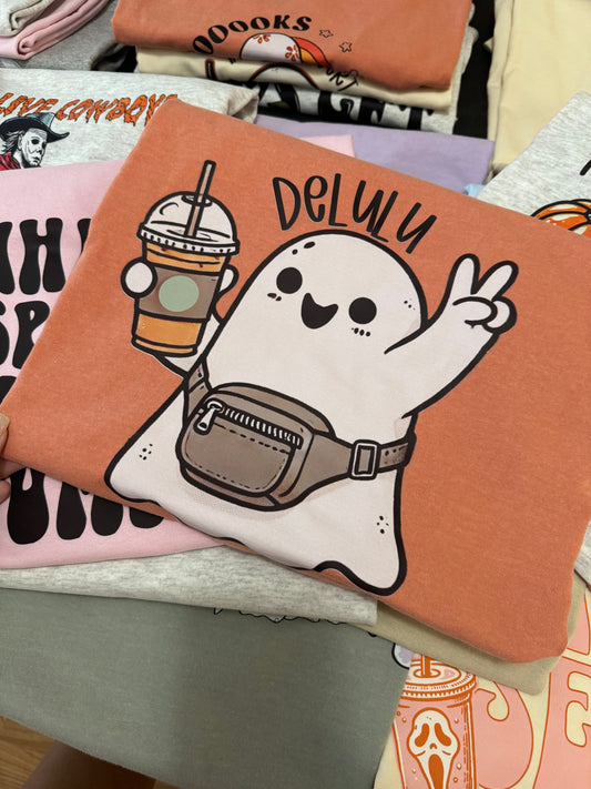 Ghost Tee & Sweatshirt Halloween Apparel Delulu