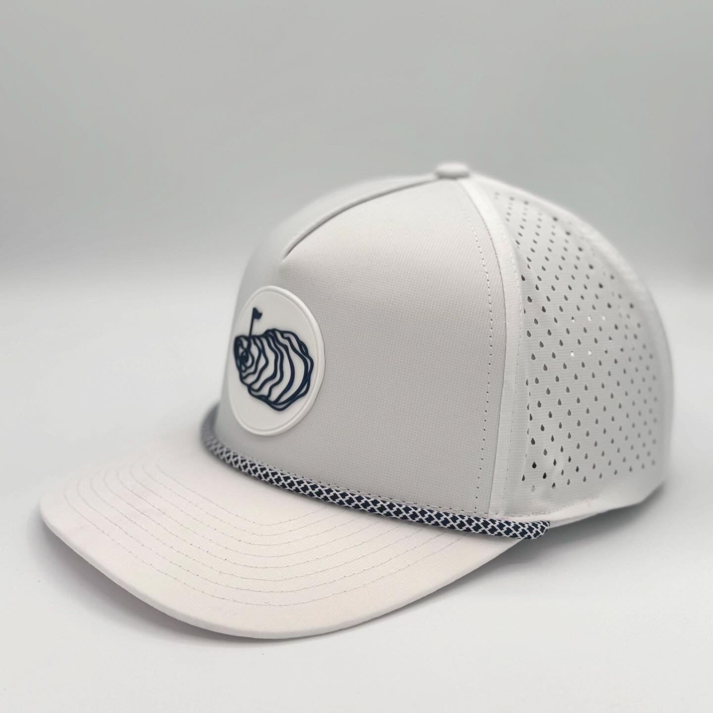 rope-a-dope Raised Rubber Logo Golf Hat Oyster Brands