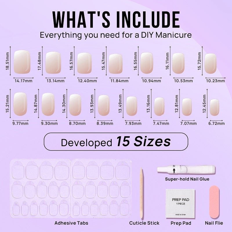 Vanilla Cream Square Long Lasting Press On Nails Nail Pop Studio