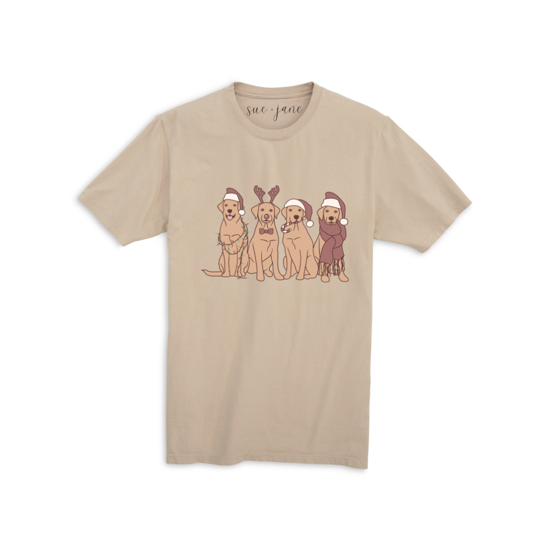 Organic Cotton Soft Holiday Pups Tee