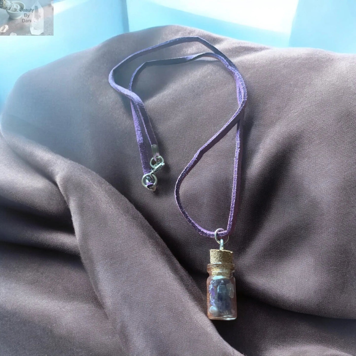 Amethyst Calming Energy Necklace Natural Stone Jewelry Beauty by Dani
