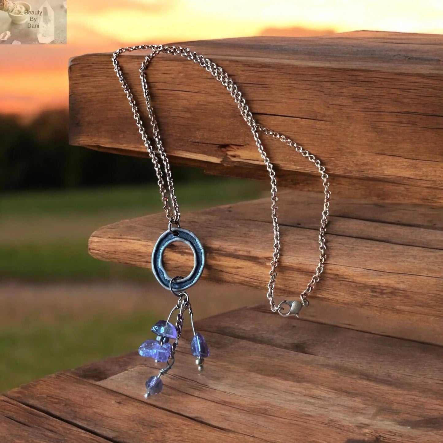 Amethyst Protection Elegant Necklace by Beauty by Dani