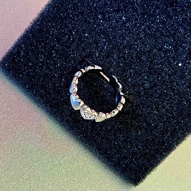 Minimalist Stainless Steel Heart Ring All Heart Open Ring Amtikiss Casuals