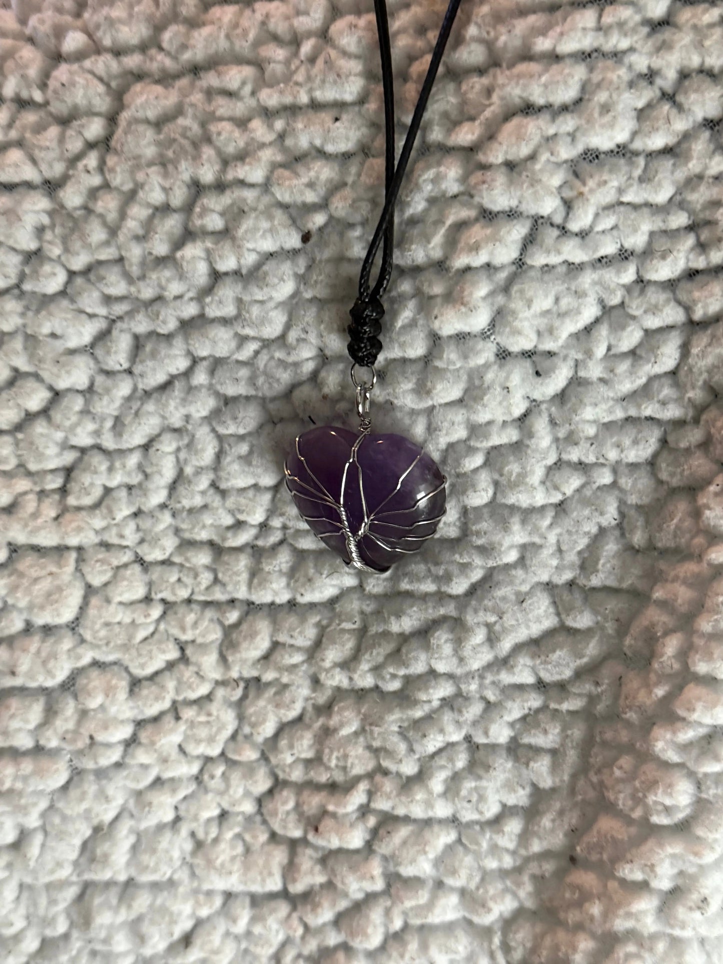 Adjustable Amethyst Pendant Necklace Jewelry Beauty by Dani
