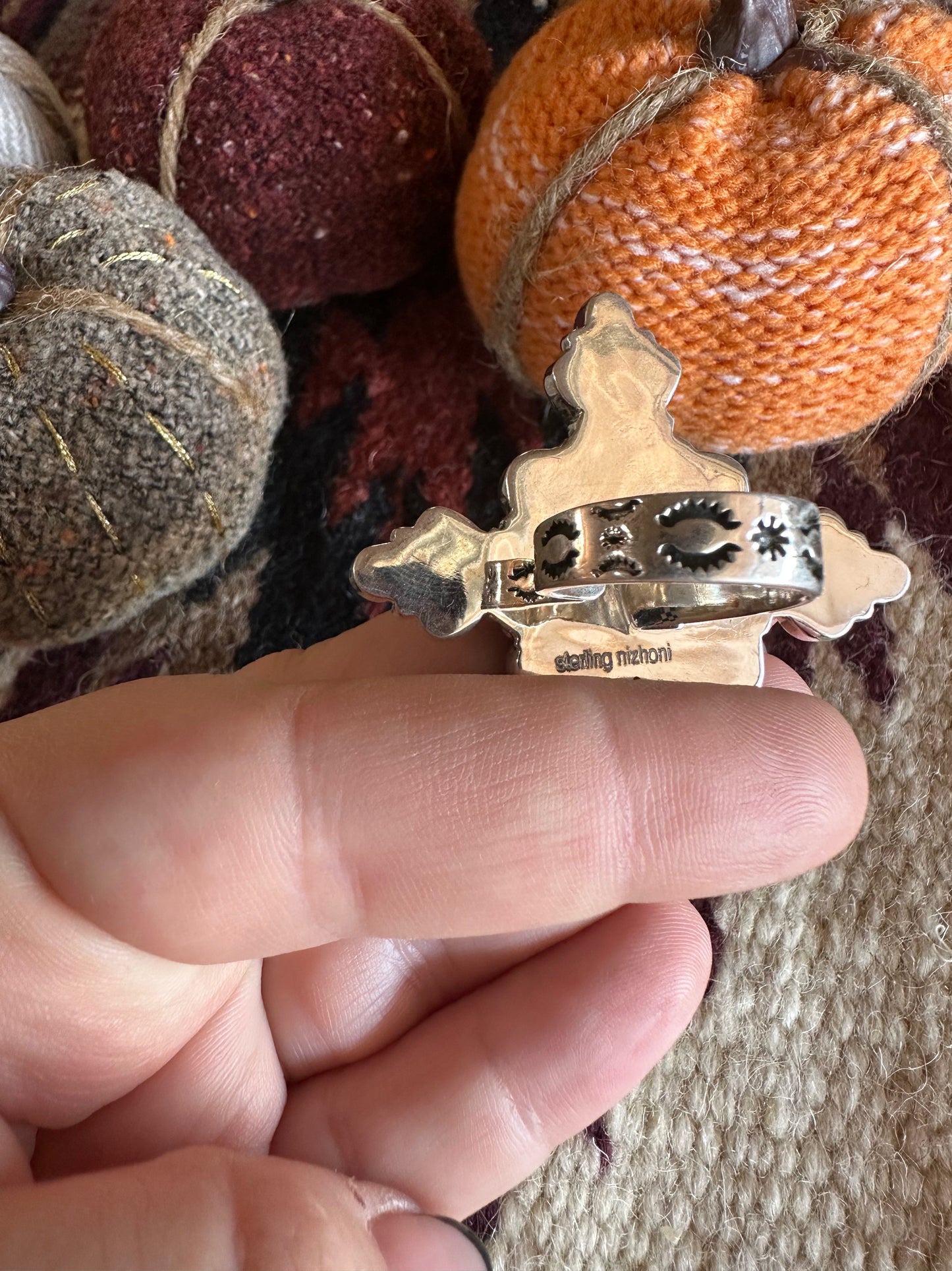 Black Onyx Bumble Bee Adjustable Ring Halloween Collection Nizhoni Traders LLC