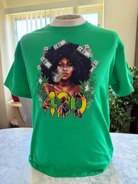 4/20 Cotton Crew Neck Women's T-Shirt