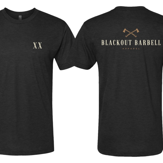Chop Wood Tee Soft Tri-Blend T-Shirt BLACKOUT BARBELL