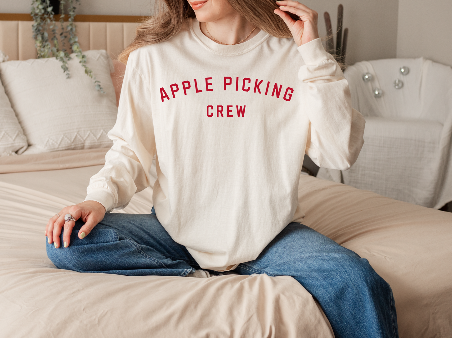 Adult 'Apple Picking Crew' Comfort Colors Long Sleeve Tee