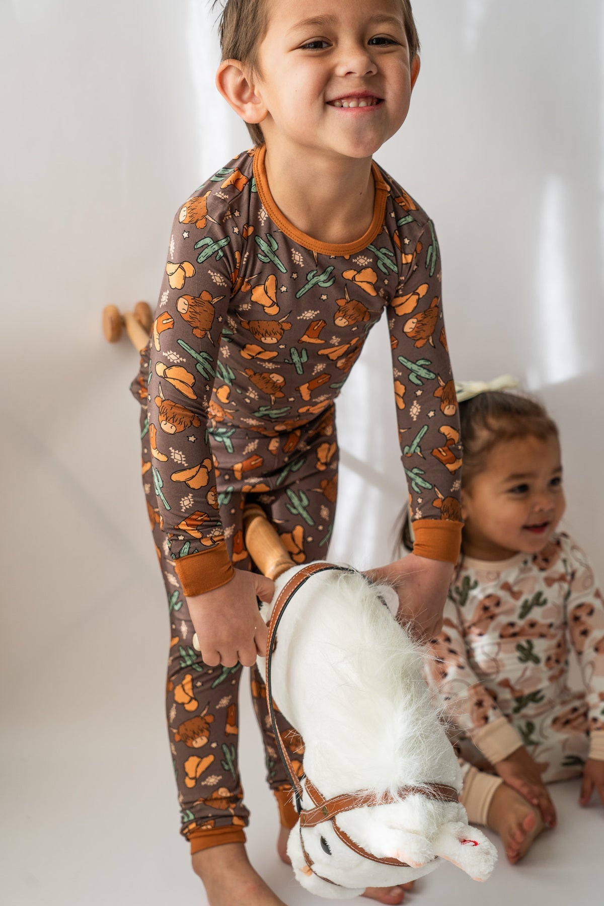 Highland Cow Blue 2 Piece Jammie Set