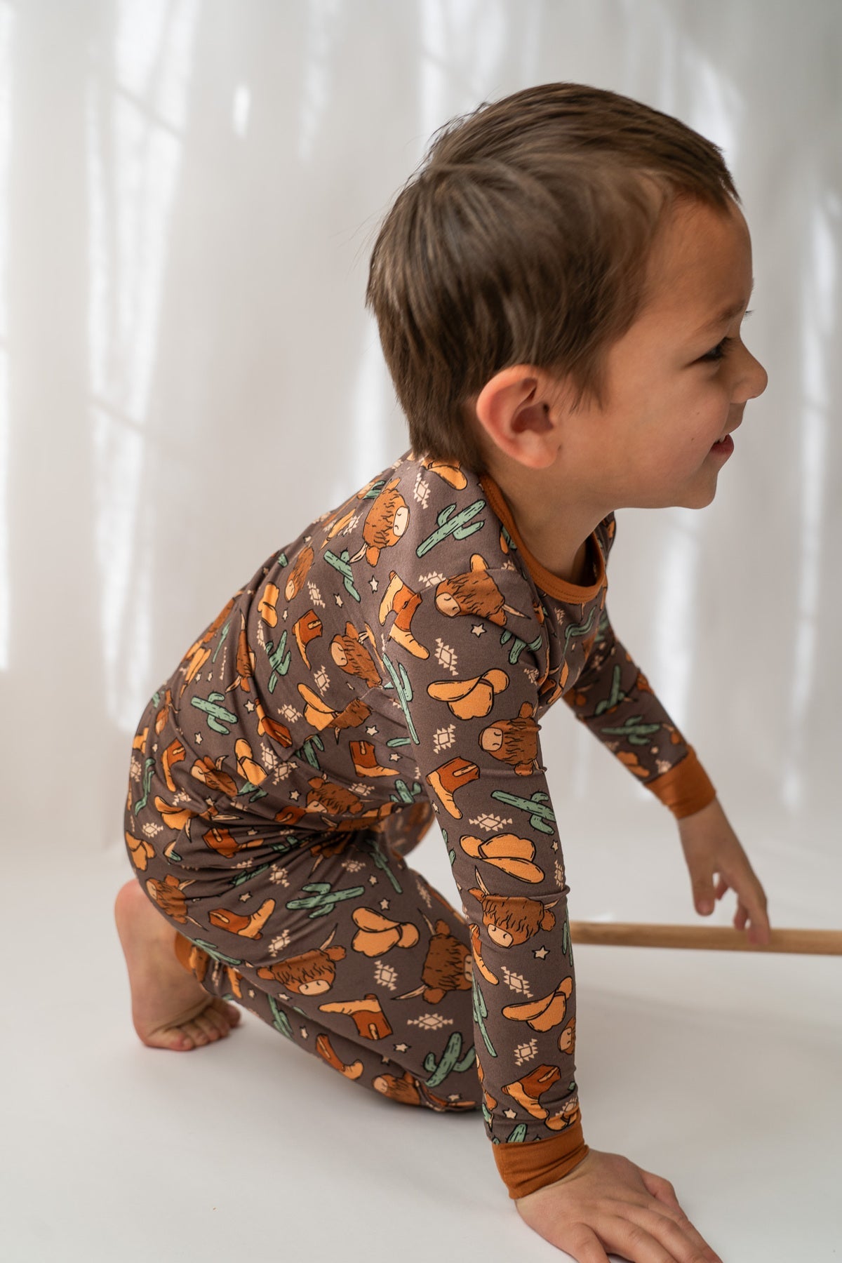 Highland Cow Blue 2 Piece Jammie Set