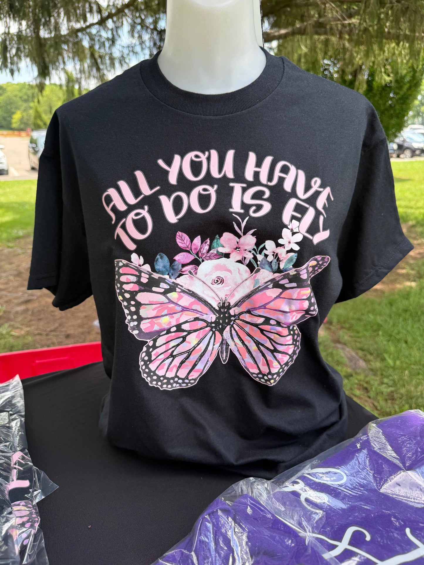 All You Have to Do is Fly Graphic T-Shirt Preshrunk Cotton