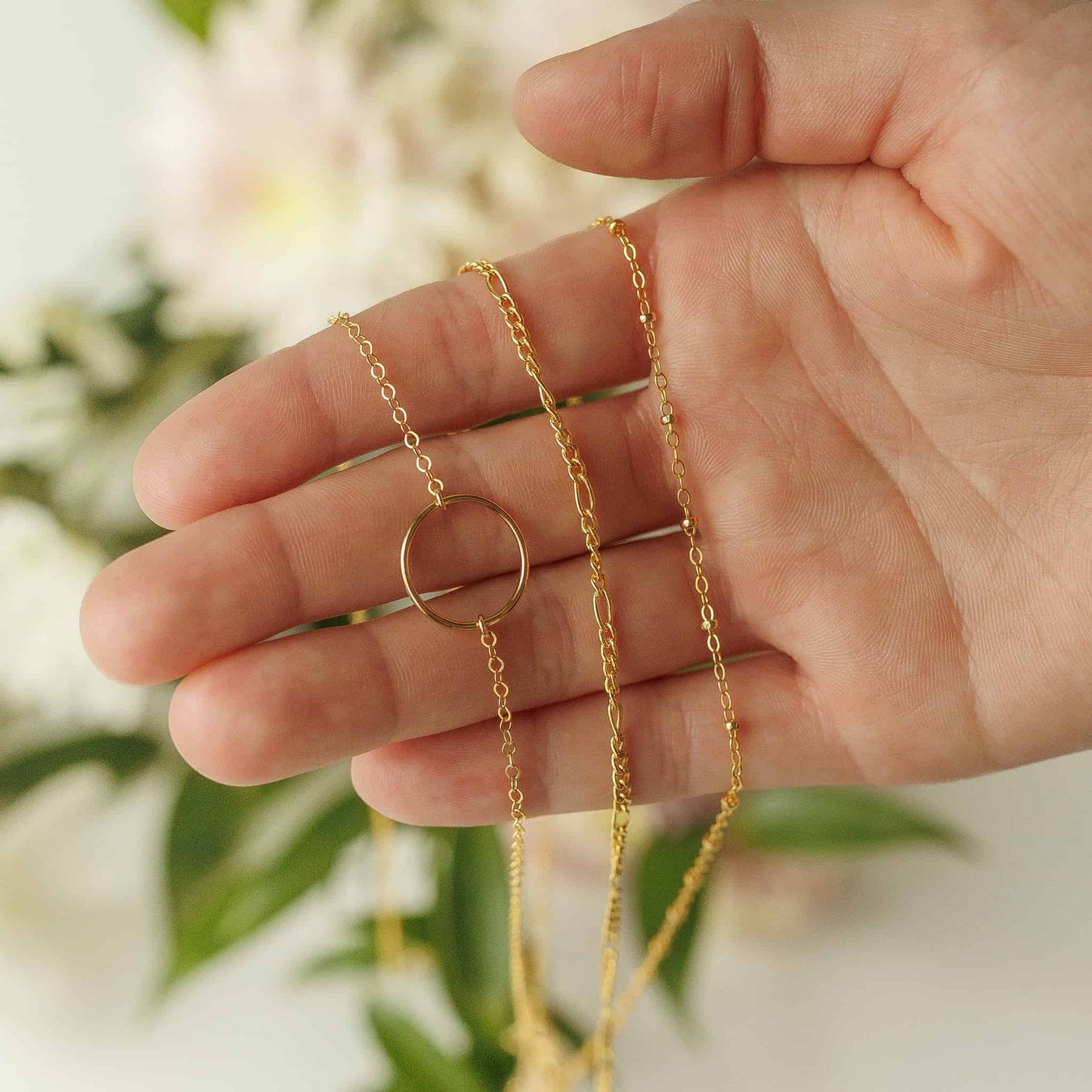 Essie 14k Gold Filled Circle Necklace