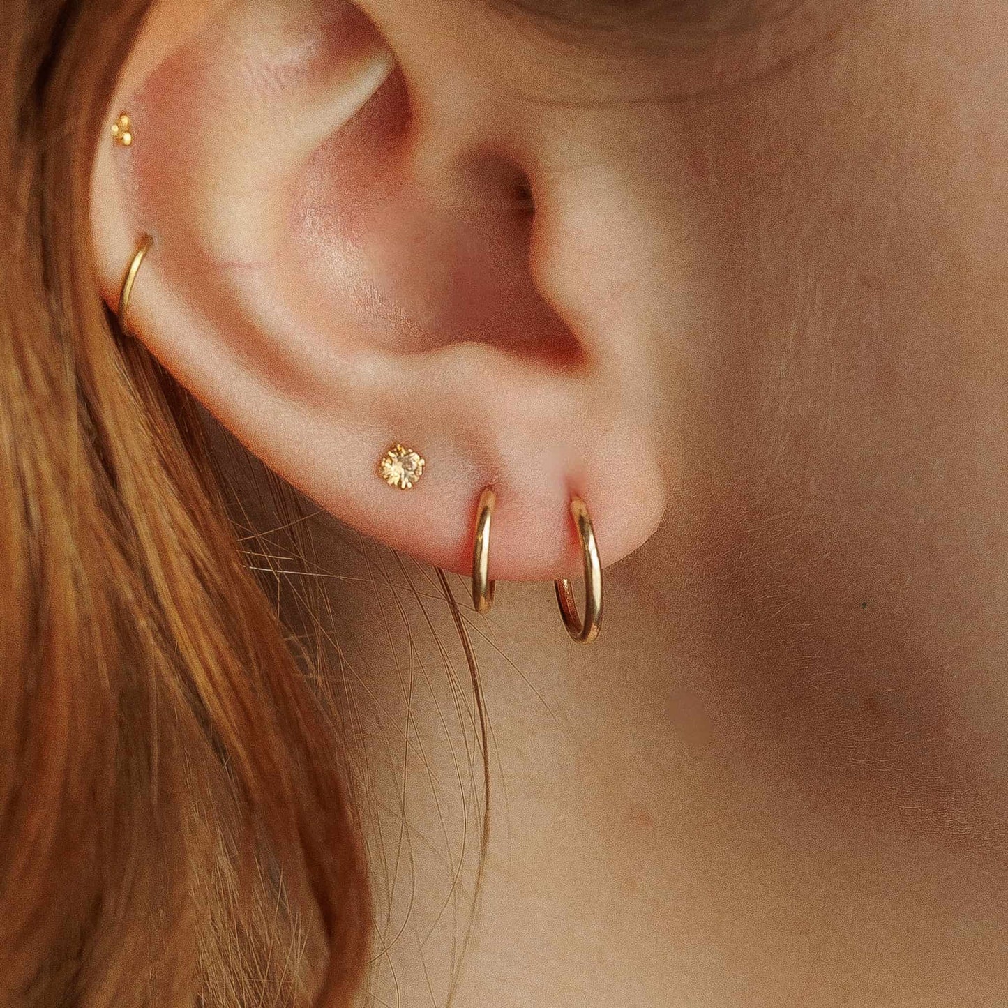 Endless Hoops Dainty Hoop Earrings Sela Designs