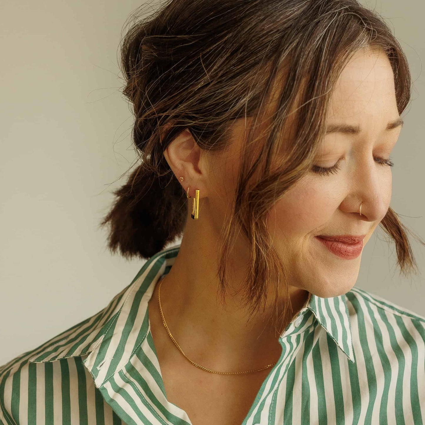Square Hoop Chunky Earrings Alex Sela Designs