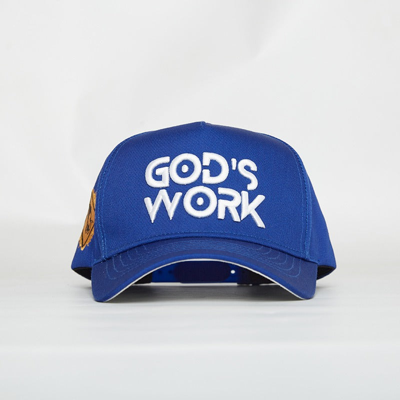 Cobalt Snap-Back Structured 5-Panel Cap God's Work Signature Series