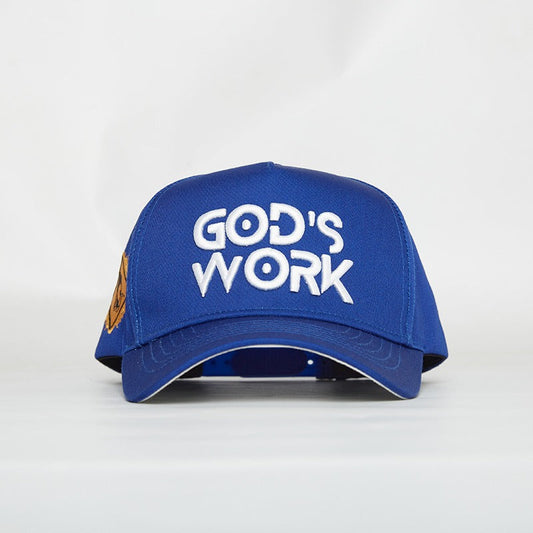Cobalt Snap-Back Structured 5-Panel Cap God's Work Signature Series