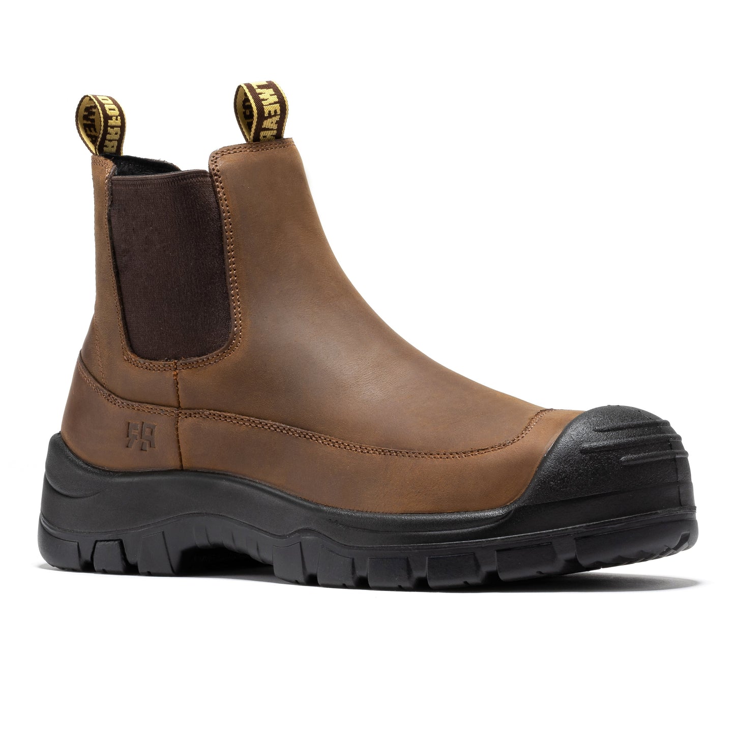 Woodland Brown 6 inch Composite Toe Pull-on Leather Work Boots ROCKROOSTER