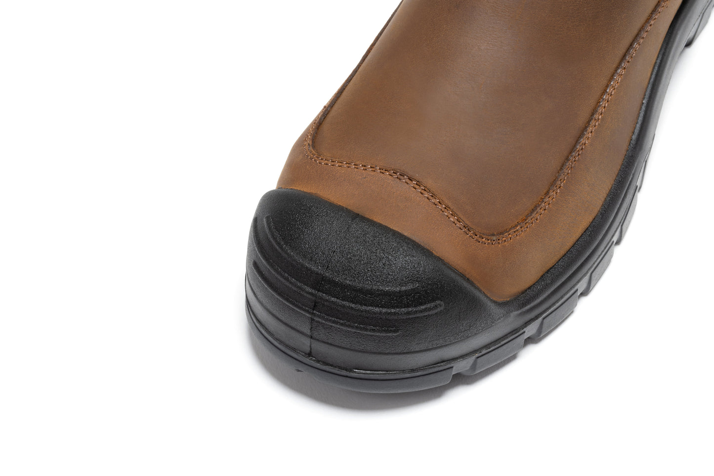 Woodland Brown 6 inch Composite Toe Pull-on Leather Work Boots ROCKROOSTER
