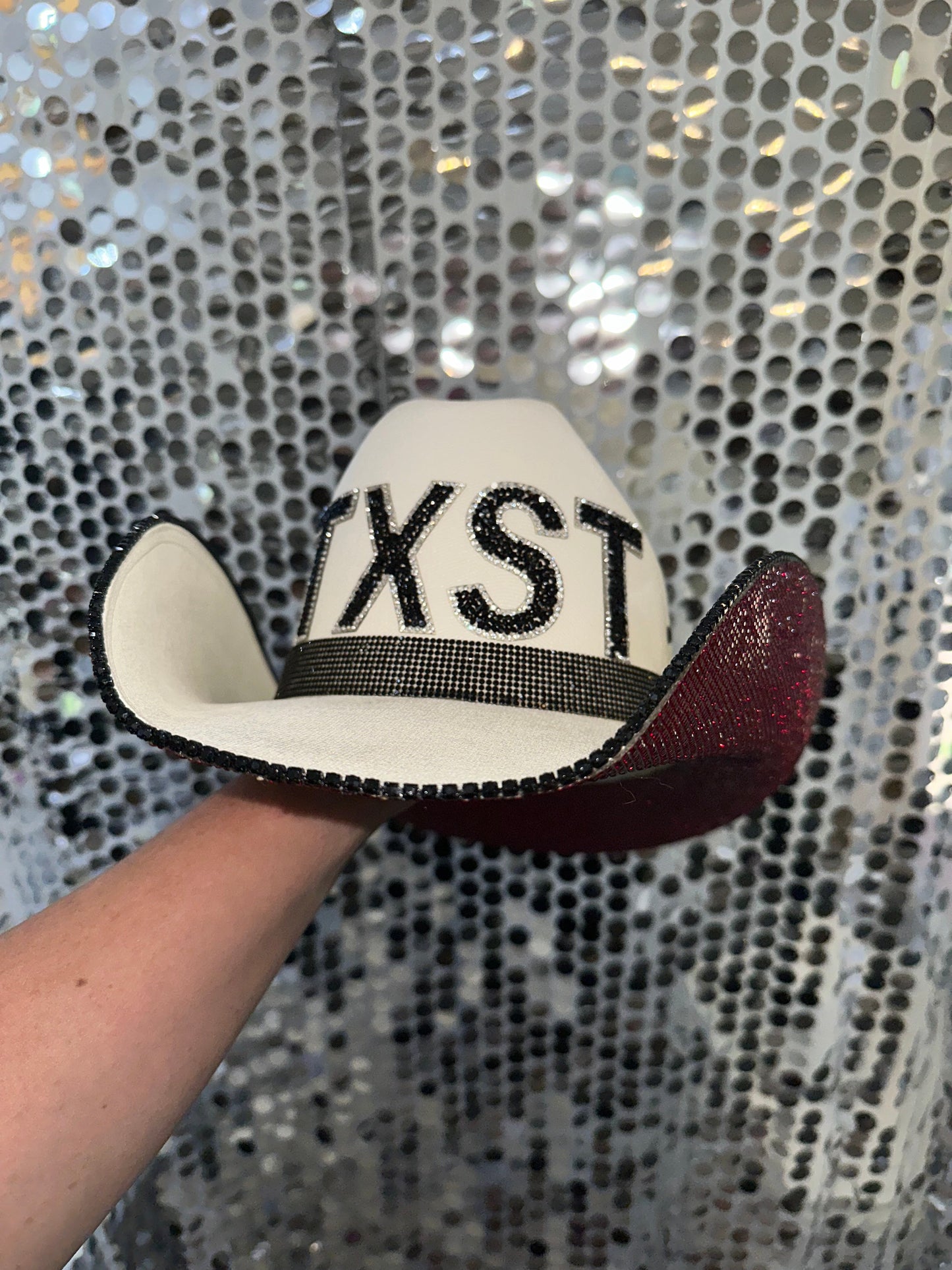 Texas State University Maroon Rhinestone Sand Straw Hat