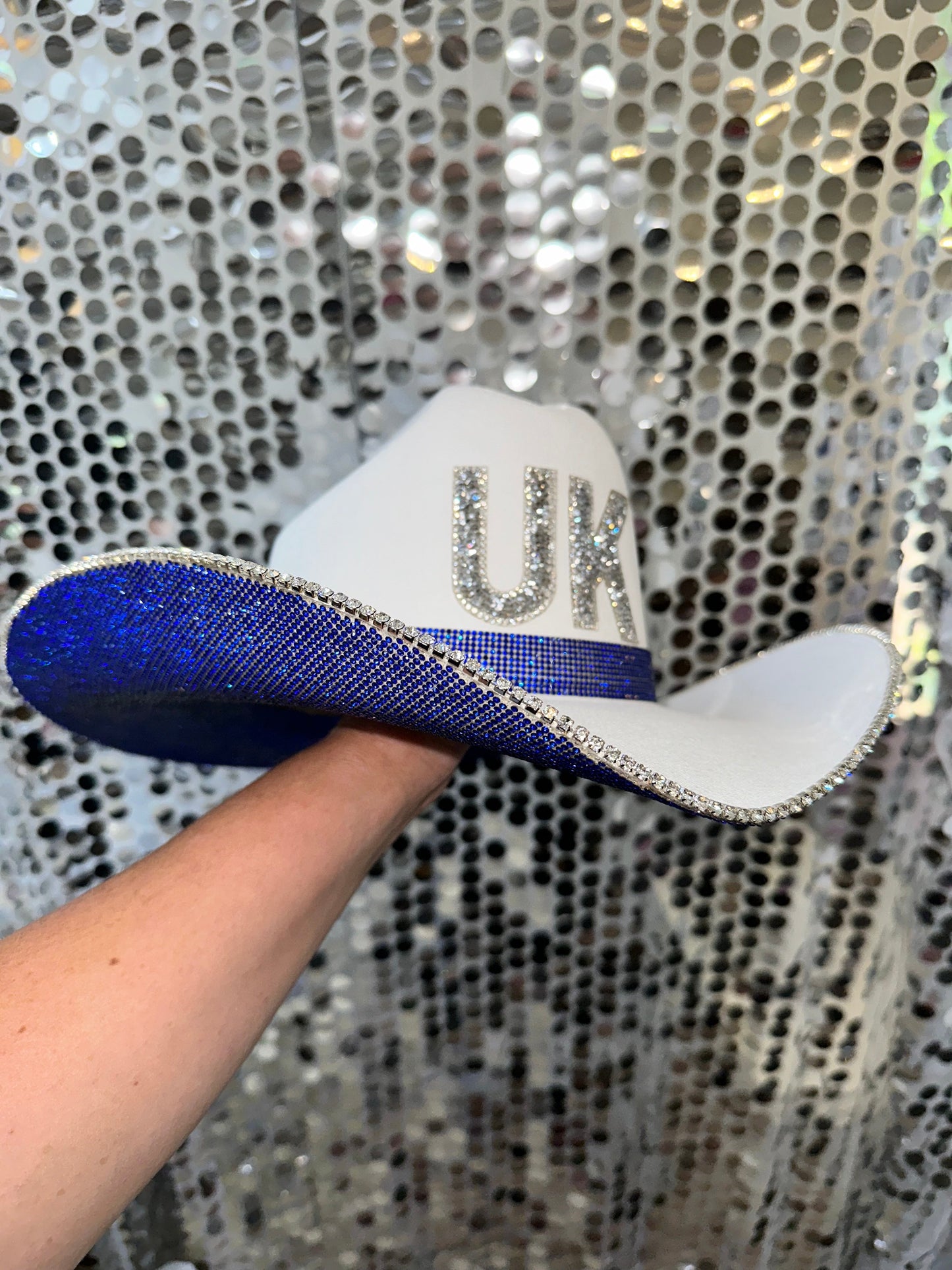 University of Kentucky Rhinestone Blue Straw Hat Rhinestone Cowgirl