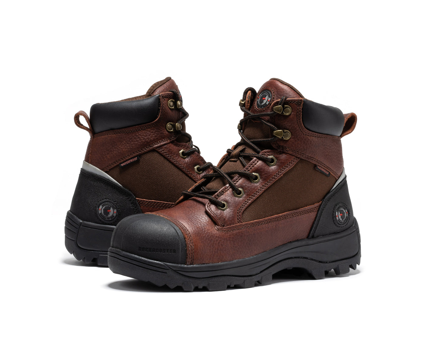 Brown Composite Toe 6 inch Waterproof Work Boots ROCKROOSTER
