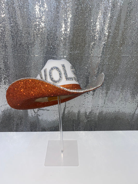 TN VOLS Orange Rhinestone Hat Rhinestone Cowgirl