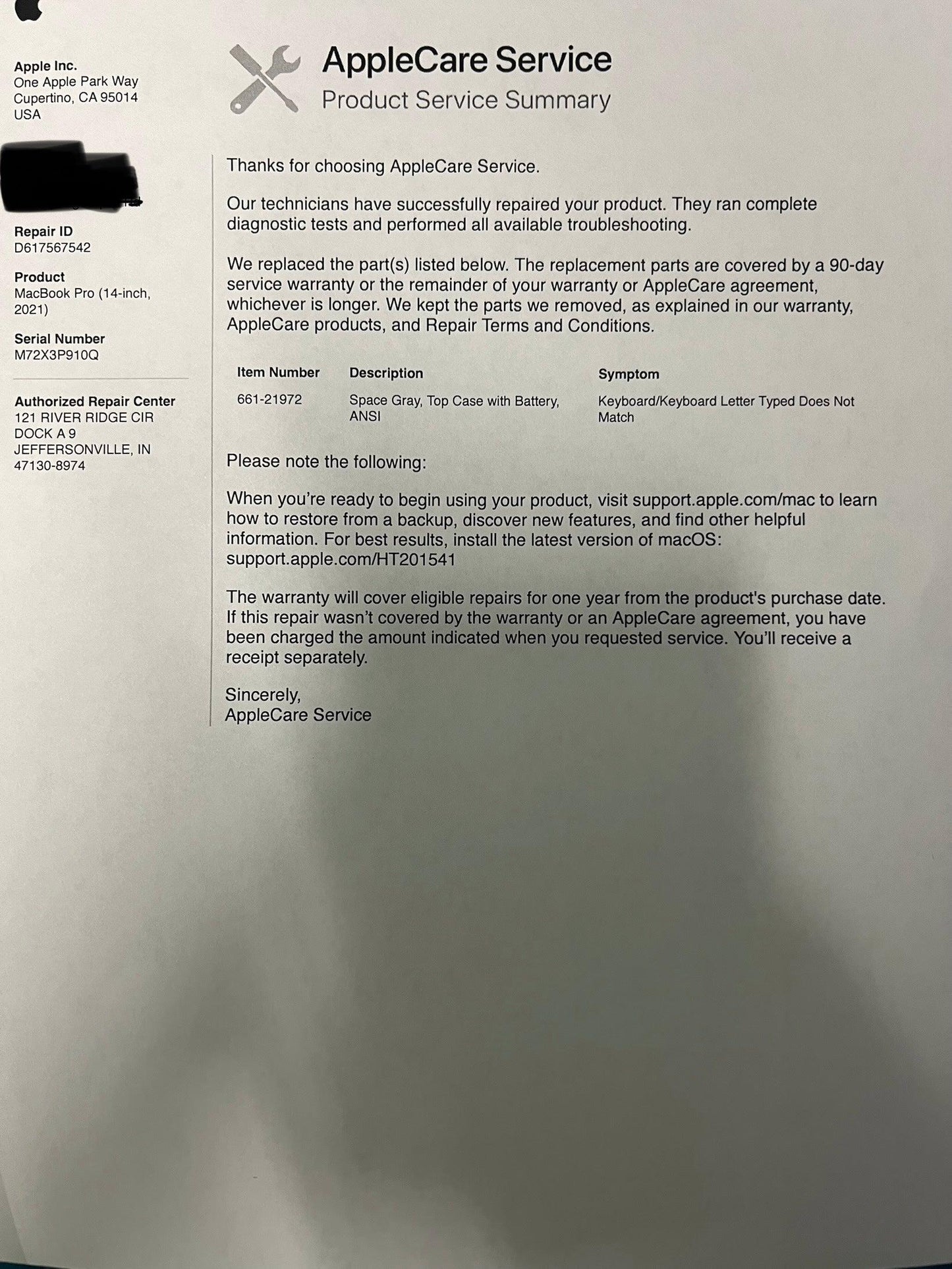 Apple MacBook Pro (2021) 14-inch M1 Max 32-Core GPU 64GB RAM 8TB SSD - AppleCare+ 11/24