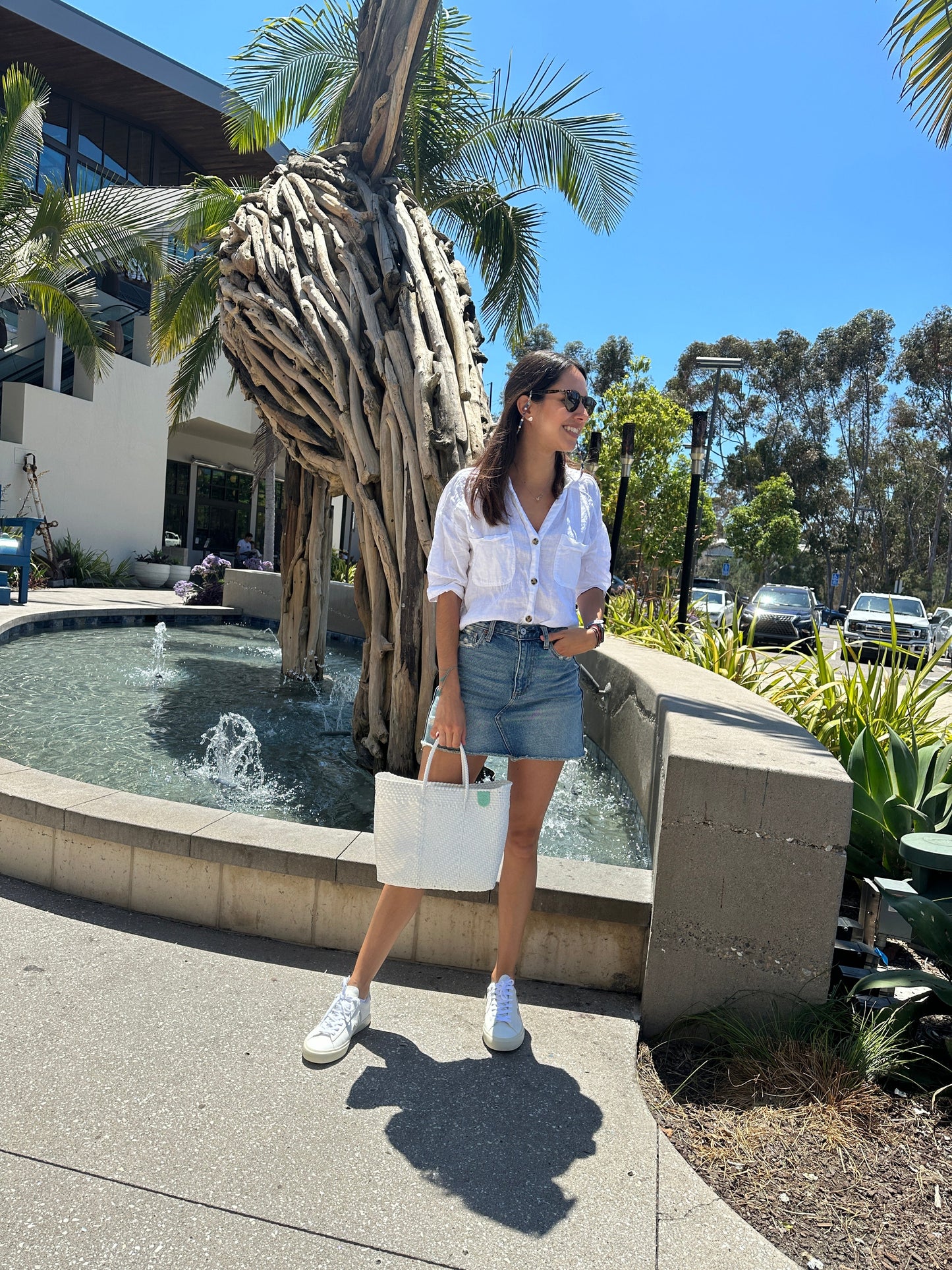 Medium Woven Crossbody Bag Eco-Friendly Resort Collection Paloma