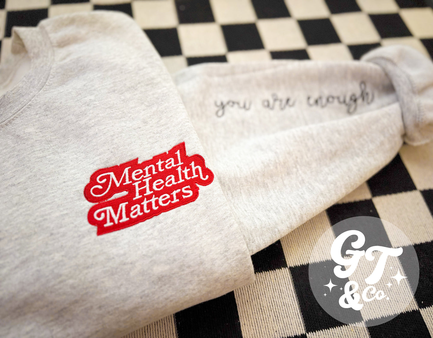 Retro Mental Health Crewneck *MADE TO ORDER 10-15 BIZ DAYS*