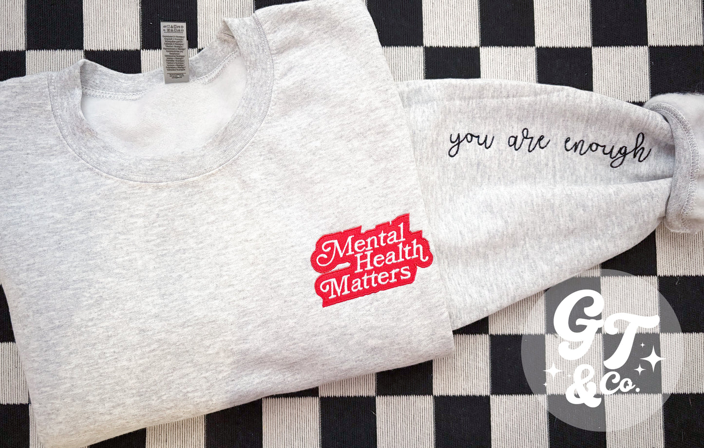 Retro Mental Health Crewneck *MADE TO ORDER 10-15 BIZ DAYS*