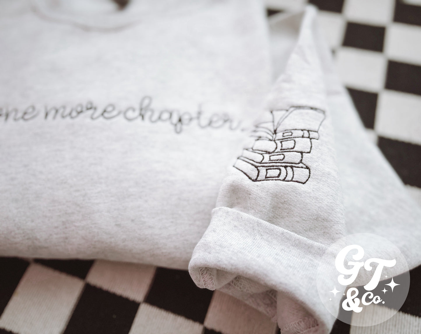 One More Chapter Embroidered Crewneck *MADE TO ORDER 10-15 BIZ DAYS*