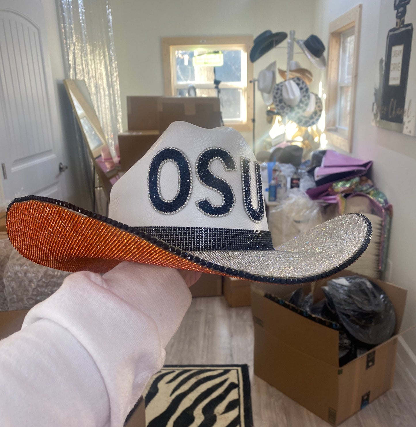 OSU Rhinestone Game Day Hat OSU