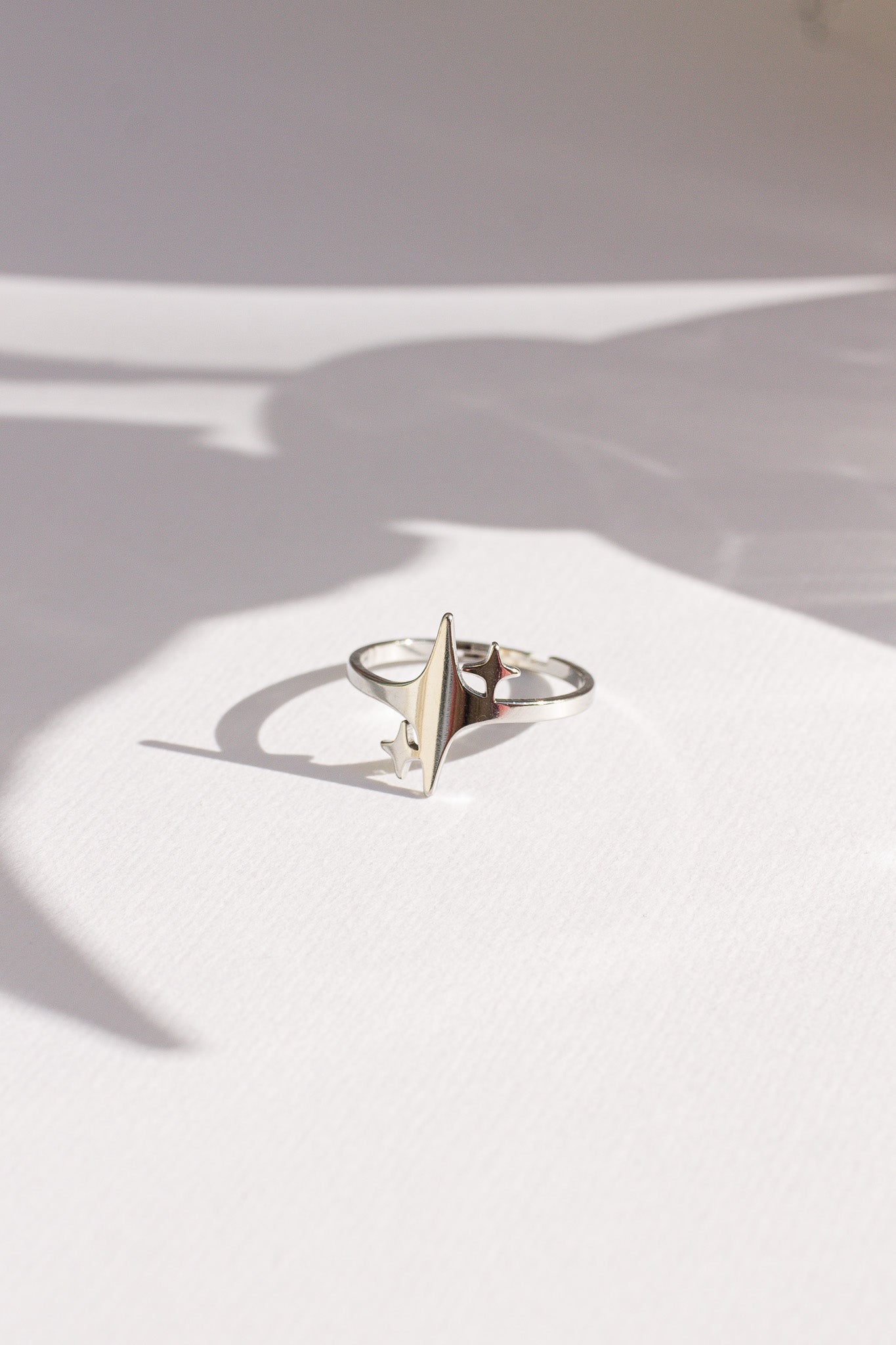 Adjustable Evangeline Ring Stainless Steel 18k Gold Plated