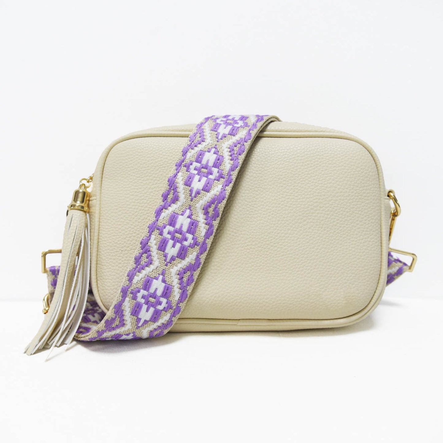 Camera Crossbody Cream Medallion Strap Bag The Luna