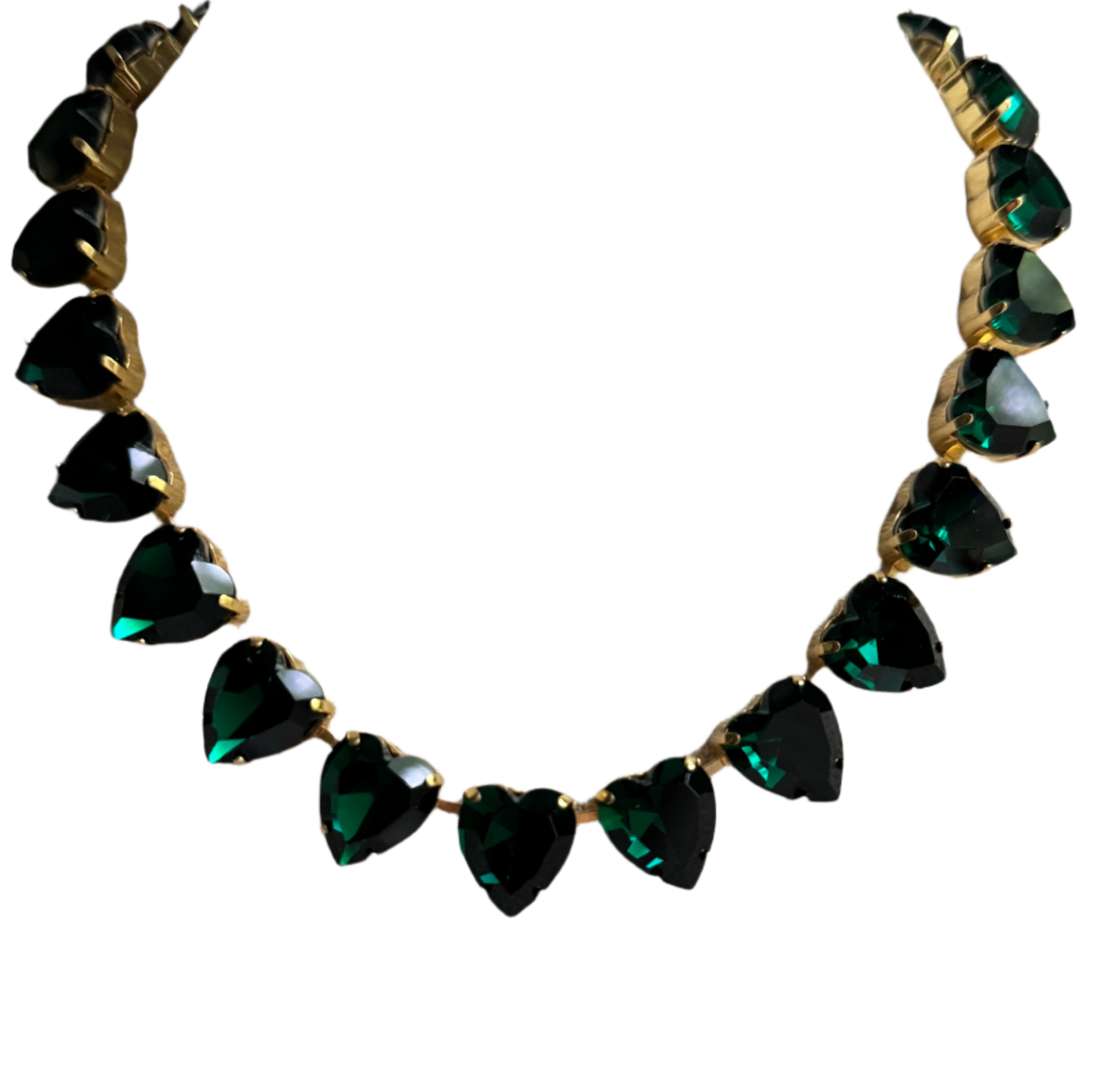 Emerald Green Heart Adjustable Necklace Laura Gray