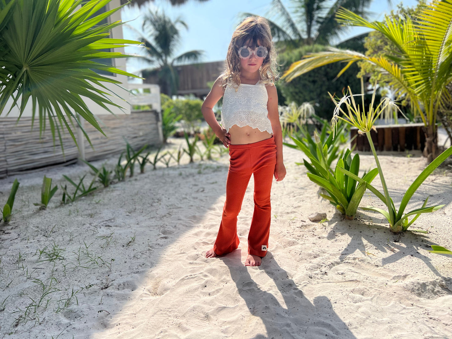 Flared Rust Leggings Flared Leggings