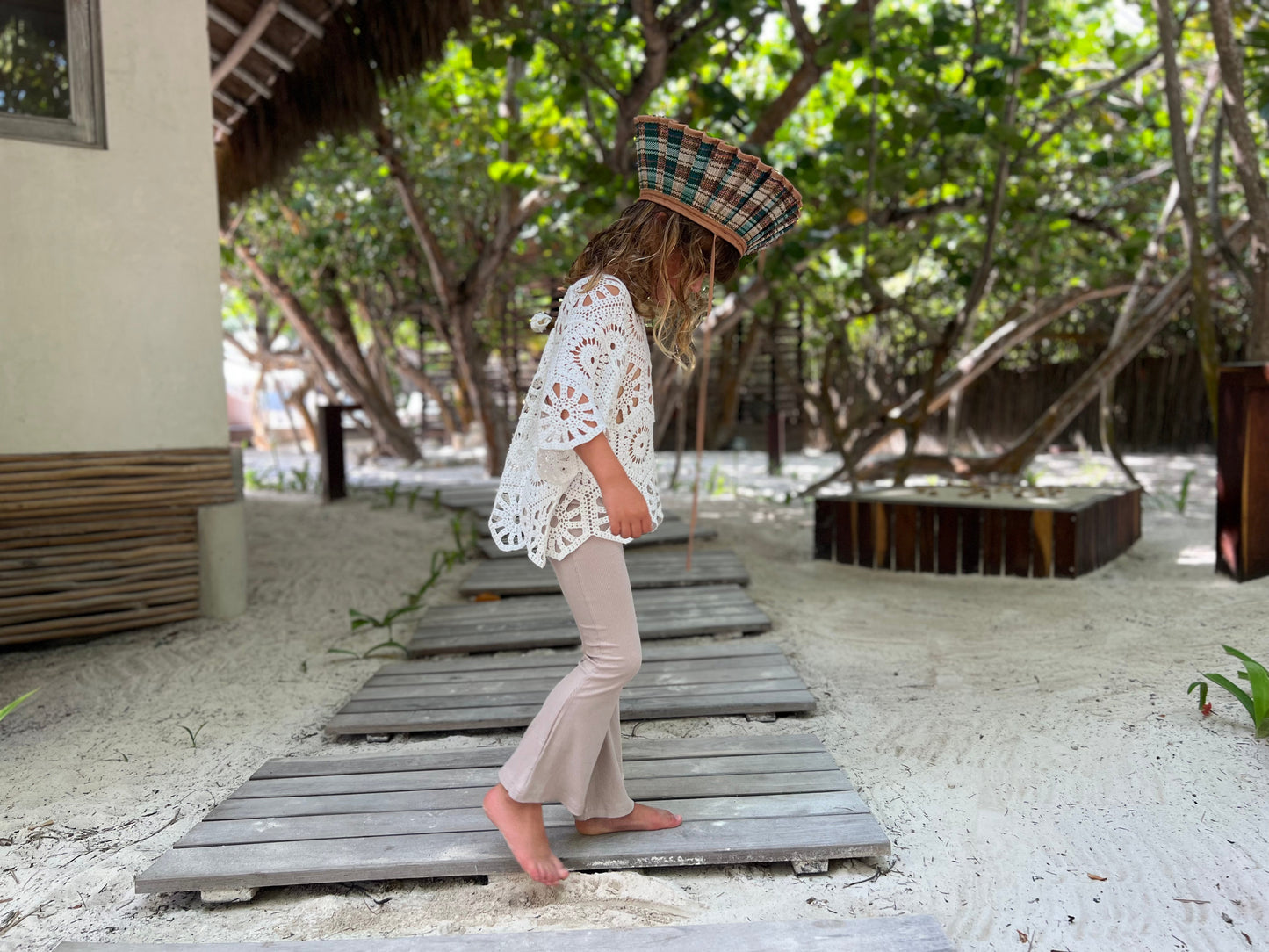 Lightweight Flared Leggings Beige Leggings