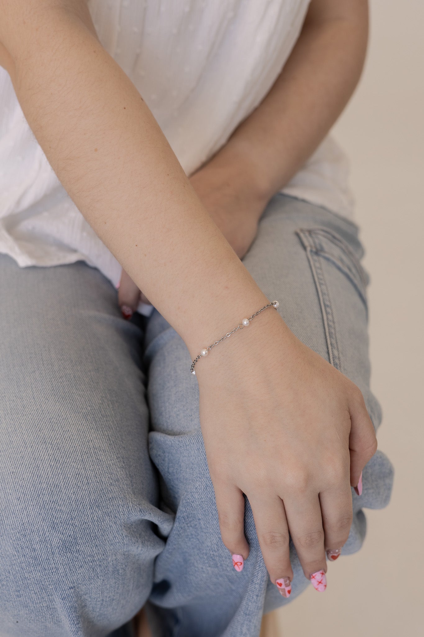 Freshwater Pearl Adjustable Bracelet Stainless Steel Evelynn Bracelet