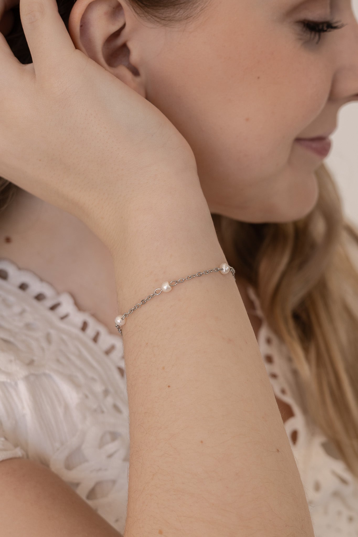 Freshwater Pearl Adjustable Bracelet Stainless Steel Evelynn Bracelet