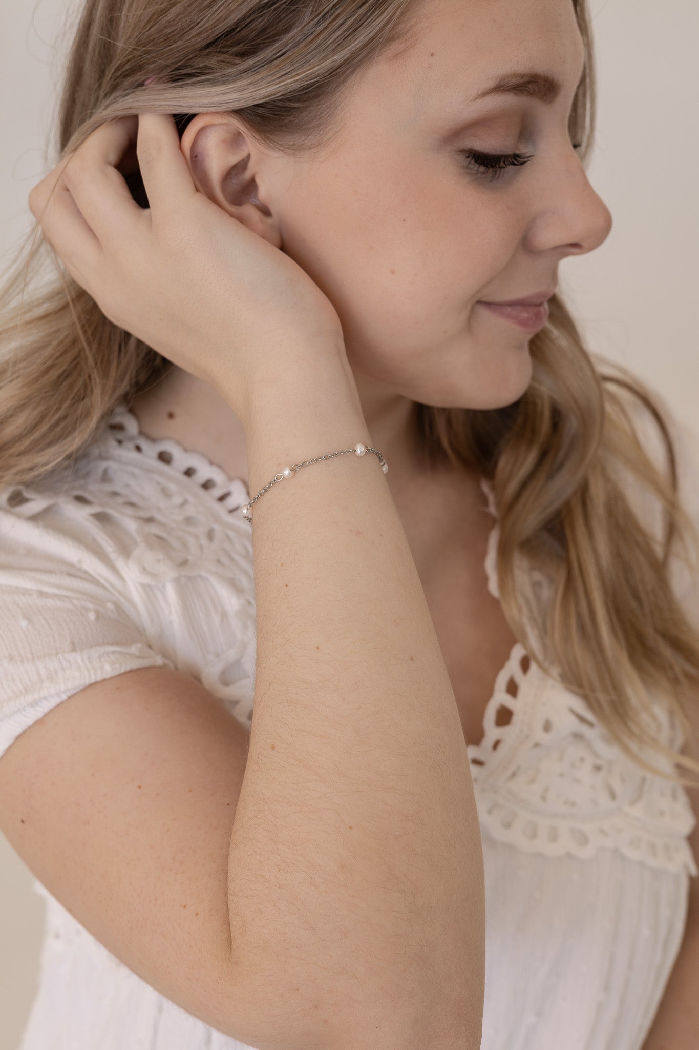 Freshwater Pearl Adjustable Bracelet Stainless Steel Evelynn Bracelet