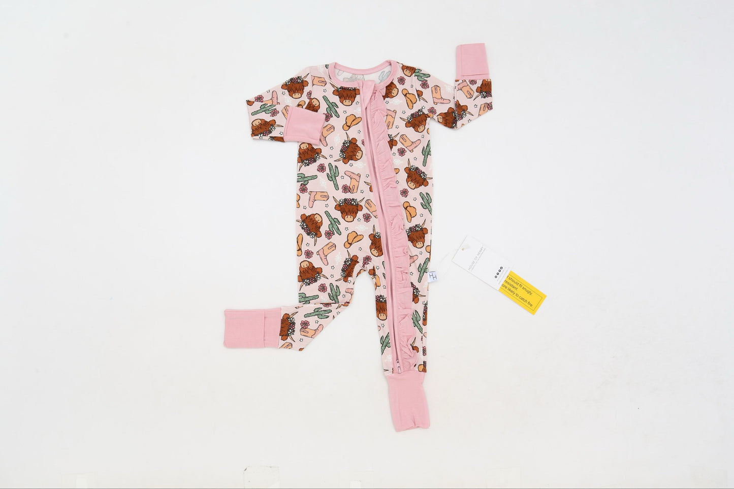 Pink Highland Cow Loveralls